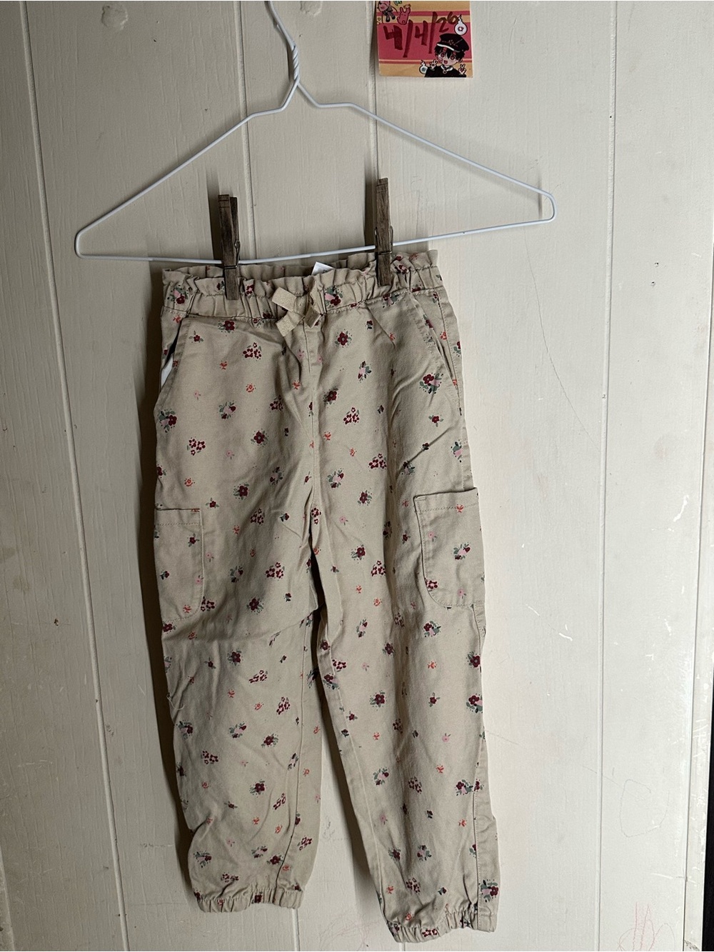 Garanimals Cream Floral Cargo Joggers